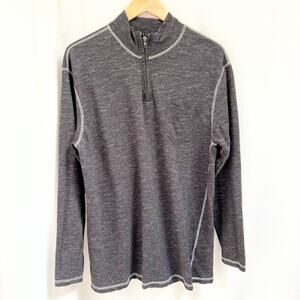 Paper Denim & Cloth Cotton Blend Lightweight 1/4 Zip Pullover Men's SZ XL